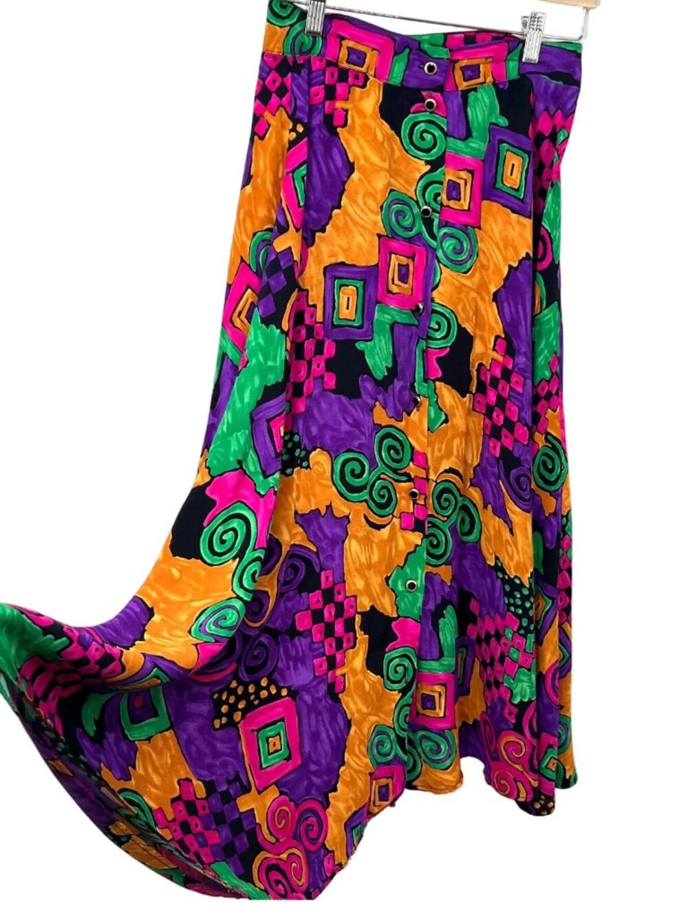 Vintage XXVI Bold Print Midi Skirt